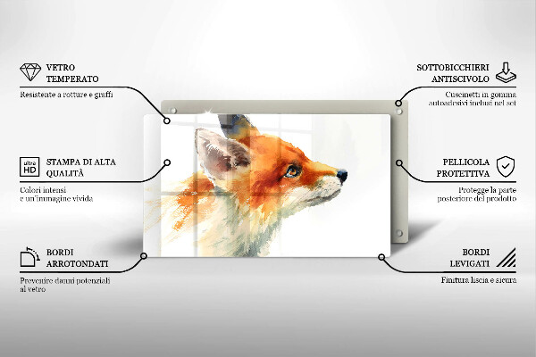 Osłona ściany przy kuchence gazowej Malowany lis