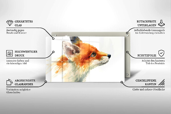 Osłona ściany przy kuchence gazowej Malowany lis