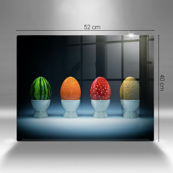 Szkło na płytę indukcyjną Abstrakcja owoce jajka
