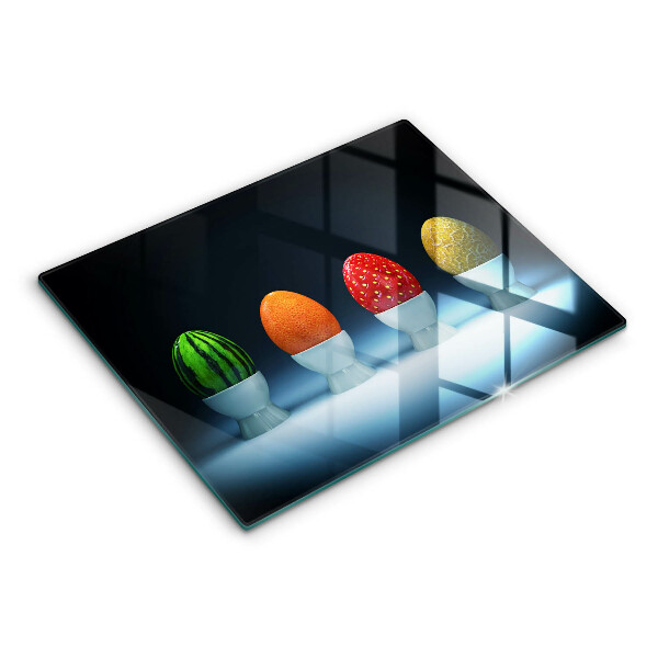 Szkło na płytę indukcyjną Abstrakcja owoce jajka