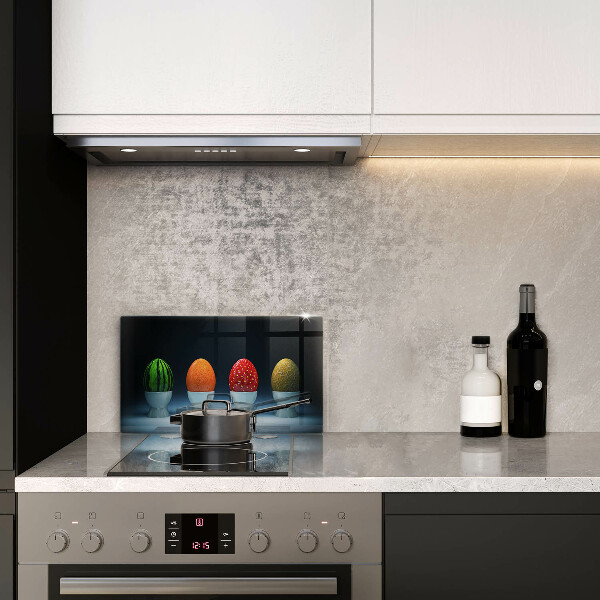 Szkło na płytę indukcyjną Abstrakcja owoce jajka