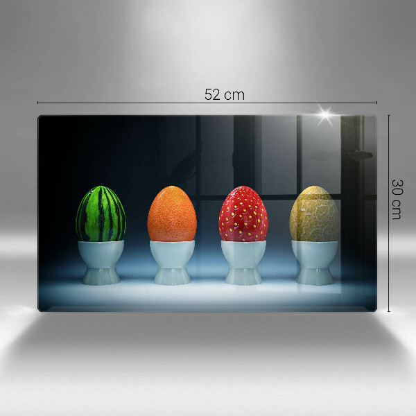 Szkło na płytę indukcyjną Abstrakcja owoce jajka