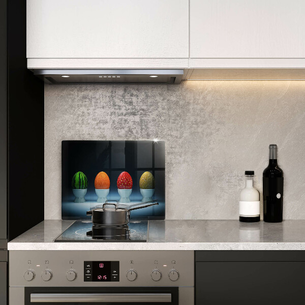 Szkło na płytę indukcyjną Abstrakcja owoce jajka