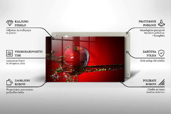 Osłona ściany przy kuchence gazowej Owoc jabłko w wodzie