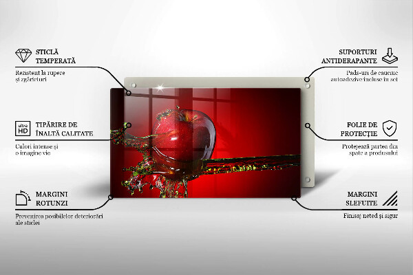 Osłona ściany przy kuchence gazowej Owoc jabłko w wodzie