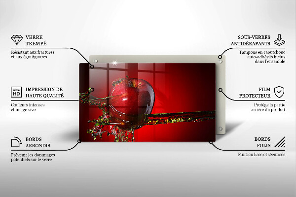 Osłona ściany przy kuchence gazowej Owoc jabłko w wodzie