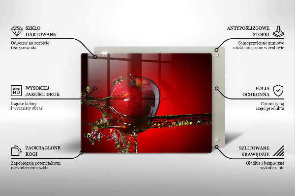 Osłona ściany przy kuchence gazowej Owoc jabłko w wodzie