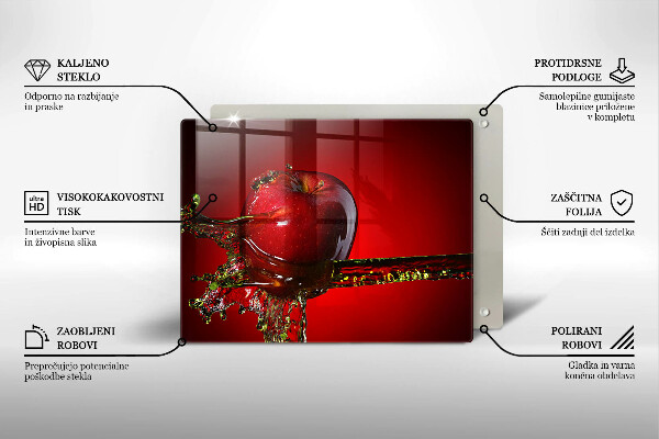 Osłona ściany przy kuchence gazowej Owoc jabłko w wodzie