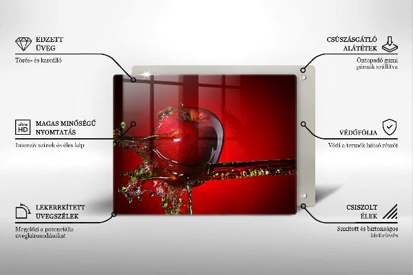 Osłona ściany przy kuchence gazowej Owoc jabłko w wodzie