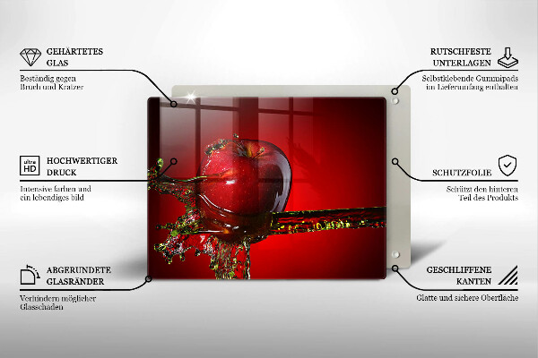 Osłona ściany przy kuchence gazowej Owoc jabłko w wodzie