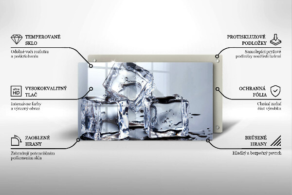 Osłona ściany przy kuchence gazowej Kostki lodu