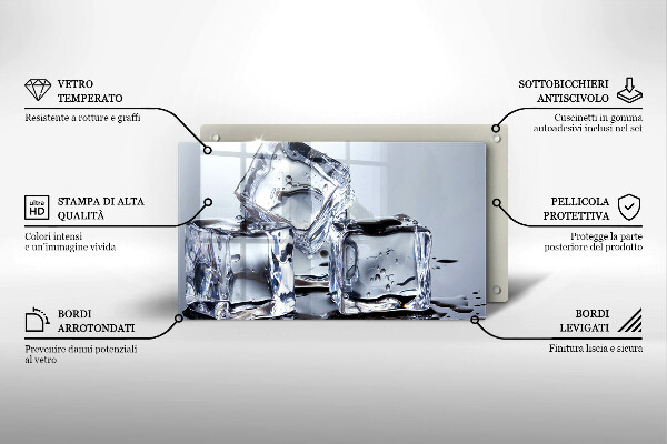 Osłona ściany przy kuchence gazowej Kostki lodu