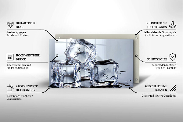 Osłona ściany przy kuchence gazowej Kostki lodu