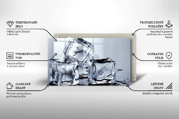 Osłona ściany przy kuchence gazowej Kostki lodu