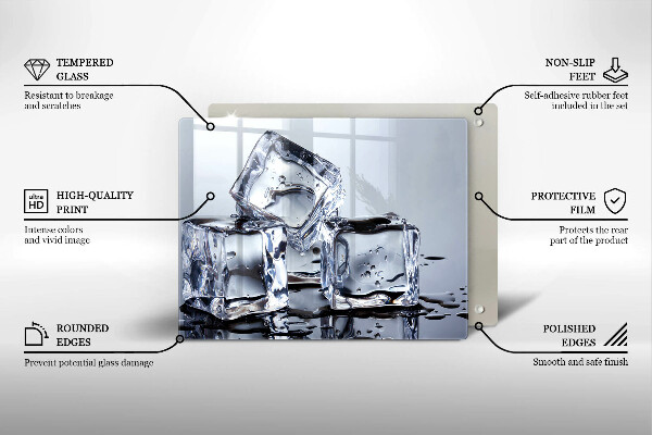 Osłona ściany przy kuchence gazowej Kostki lodu