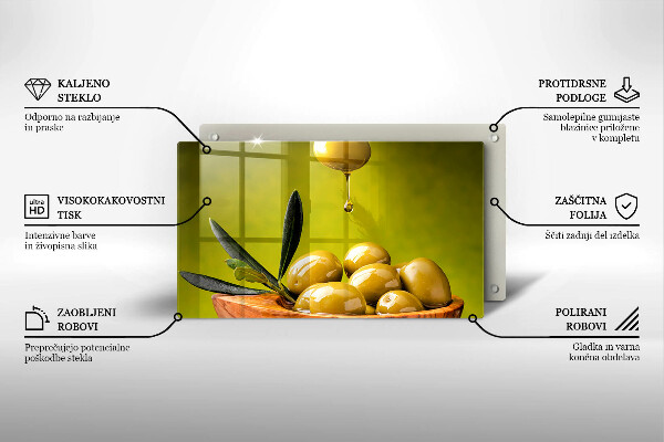 Szkło na płytę indukcyjną Smaczne oliwki