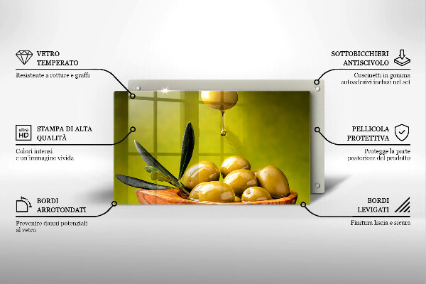Szkło na płytę indukcyjną Smaczne oliwki