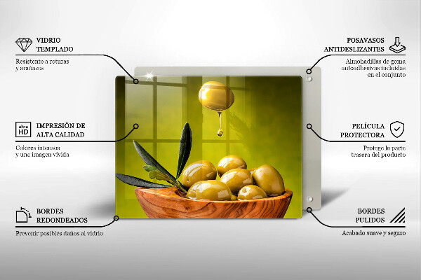 Szkło na płytę indukcyjną Smaczne oliwki