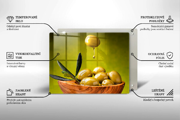 Szkło na płytę indukcyjną Smaczne oliwki