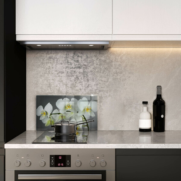 Szkło na płytę indukcyjną Kwiaty biała orchidea