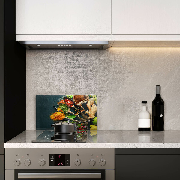 Osłona ściany przy kuchence gazowej Kuchenne przyprawy łyżki