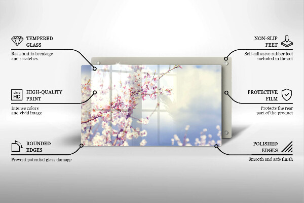 Osłona płyty indukcyjnej Kwitnące drzewo