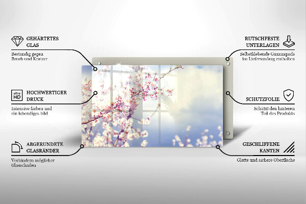 Osłona płyty indukcyjnej Kwitnące drzewo