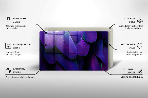 Osłona płyty indukcyjnej Neonowe pióra