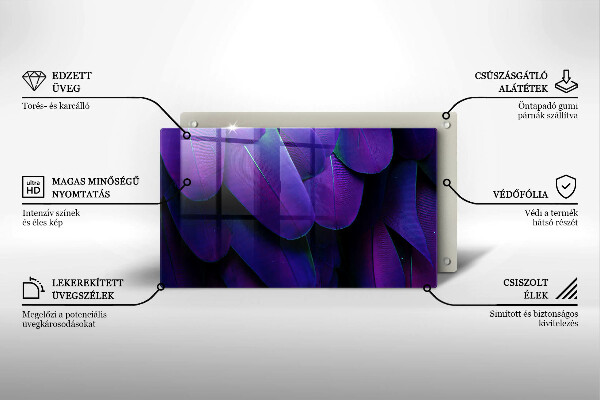 Osłona płyty indukcyjnej Neonowe pióra