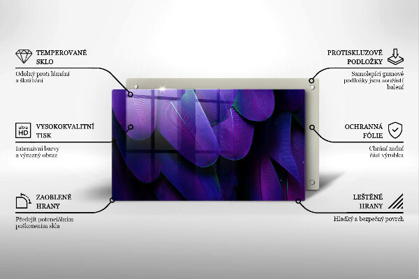 Osłona płyty indukcyjnej Neonowe pióra