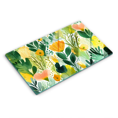 Osłona płyty indukcyjnej Malowane kwiaty