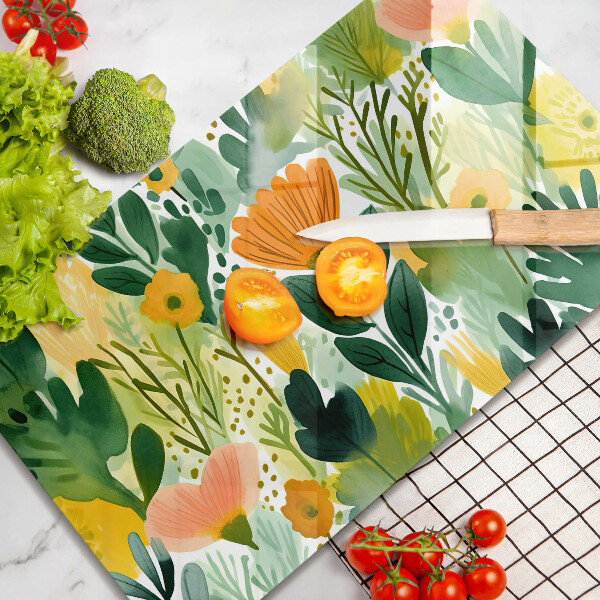 Osłona płyty indukcyjnej Malowane kwiaty