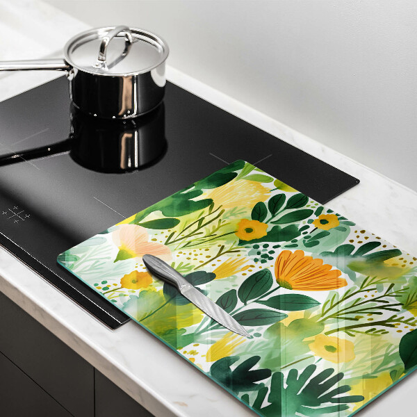 Osłona płyty indukcyjnej Malowane kwiaty