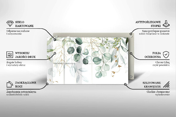 Osłona płyty indukcyjnej Malowane rośliny