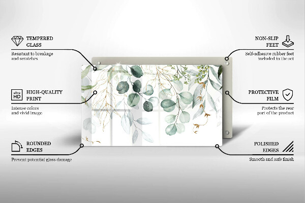 Osłona płyty indukcyjnej Malowane rośliny