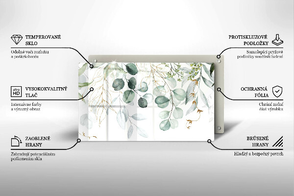 Osłona płyty indukcyjnej Malowane rośliny