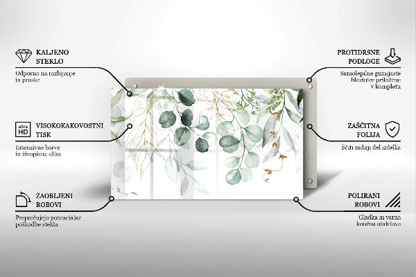 Osłona płyty indukcyjnej Malowane rośliny