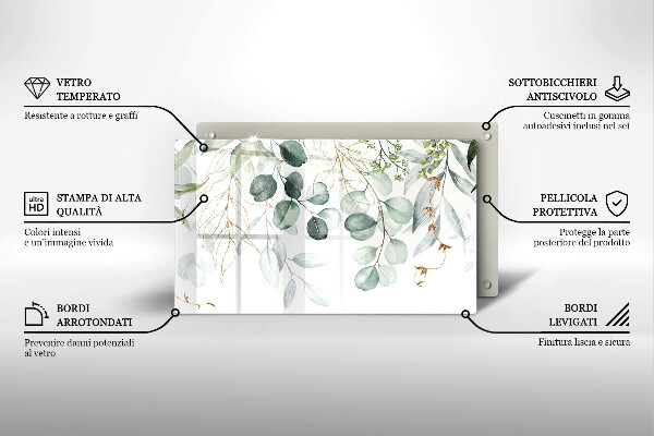 Osłona płyty indukcyjnej Malowane rośliny
