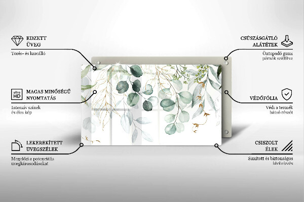 Osłona płyty indukcyjnej Malowane rośliny