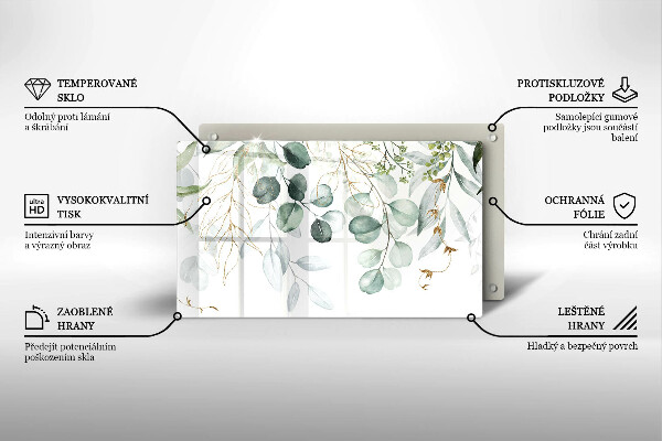 Osłona płyty indukcyjnej Malowane rośliny