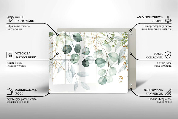 Osłona płyty indukcyjnej Malowane rośliny