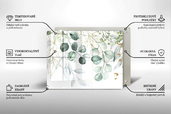 Osłona płyty indukcyjnej Malowane rośliny