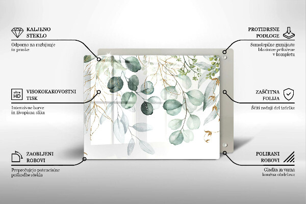Osłona płyty indukcyjnej Malowane rośliny