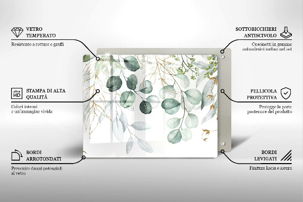 Osłona płyty indukcyjnej Malowane rośliny