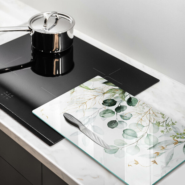 Osłona płyty indukcyjnej Malowane rośliny