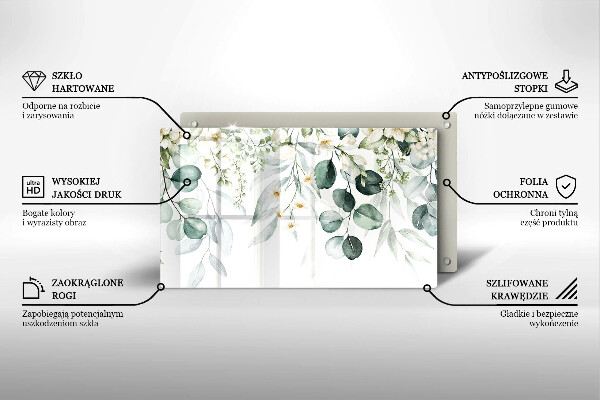 Osłona płyty indukcyjnej Akwarelowe rośliny