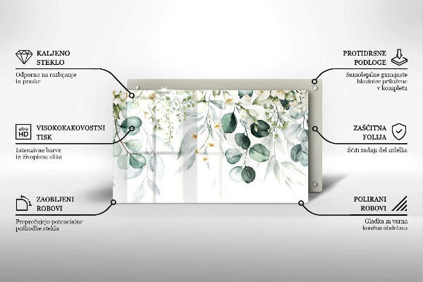 Osłona płyty indukcyjnej Akwarelowe rośliny