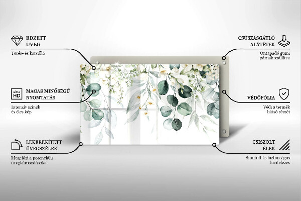 Osłona płyty indukcyjnej Akwarelowe rośliny