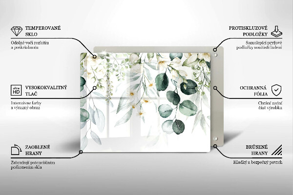 Osłona płyty indukcyjnej Akwarelowe rośliny