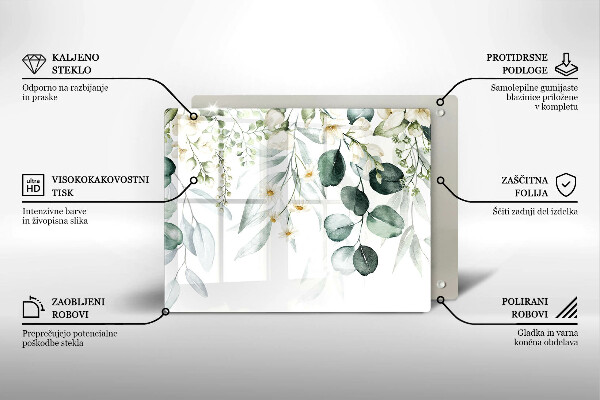 Osłona płyty indukcyjnej Akwarelowe rośliny